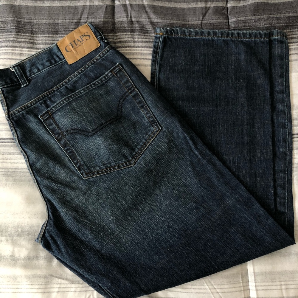Dark colored denim